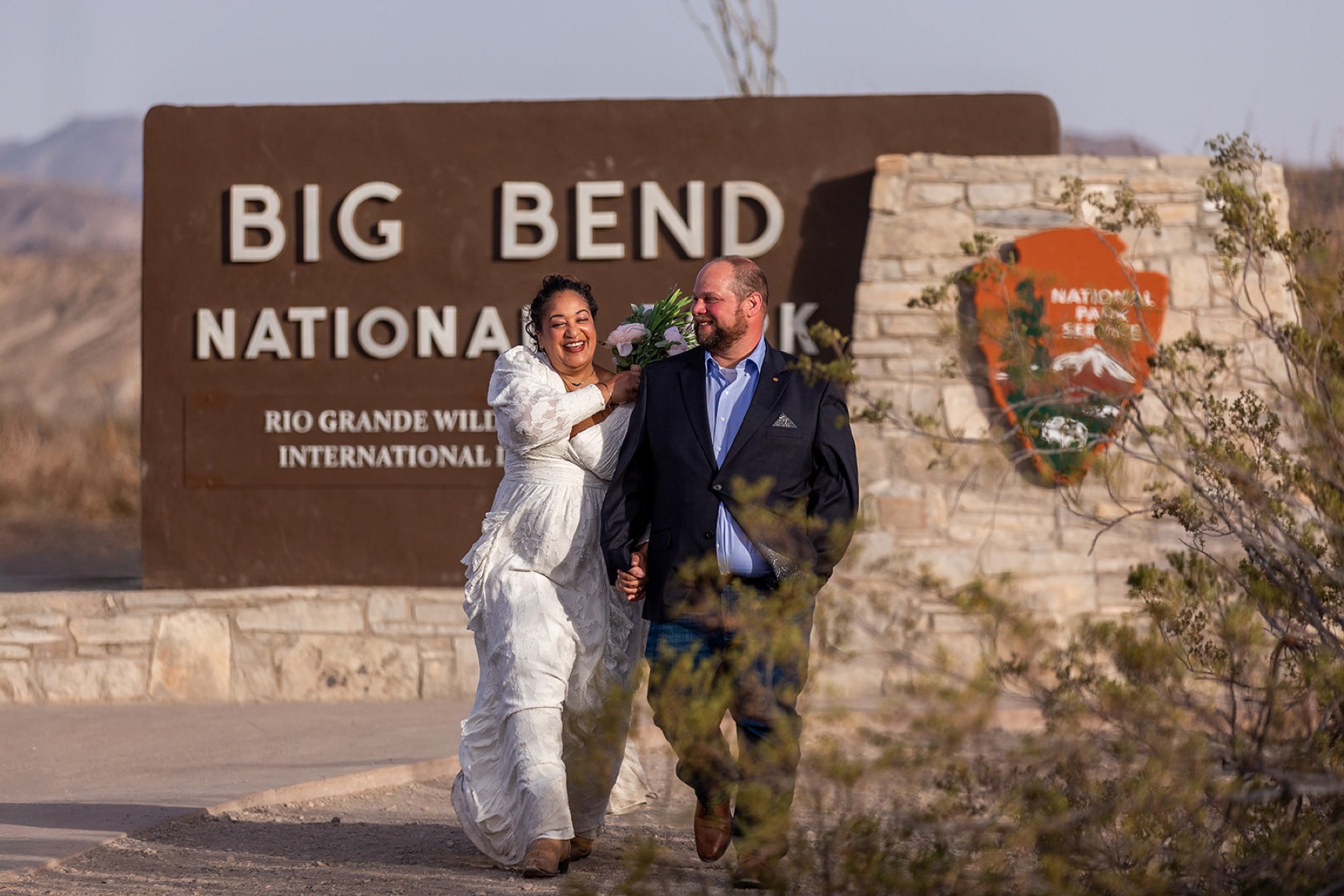 Elopement vows at Sotol Vista Overlook