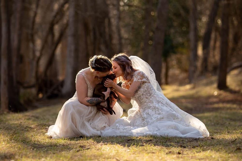 Devanne and Aoife's wedding at a private residence in Ingram, Texas